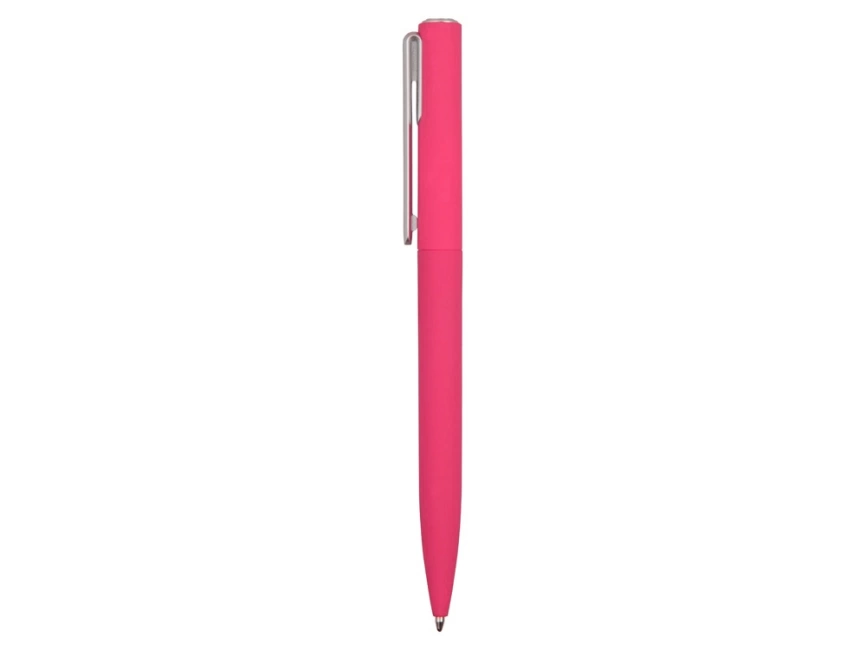 Ручка шариковая пластиковая Bon с покрытием soft touch, розовый фото 3