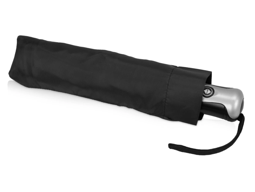 Зонт Alex трехсекционный автоматический 21,5, черный фото 4