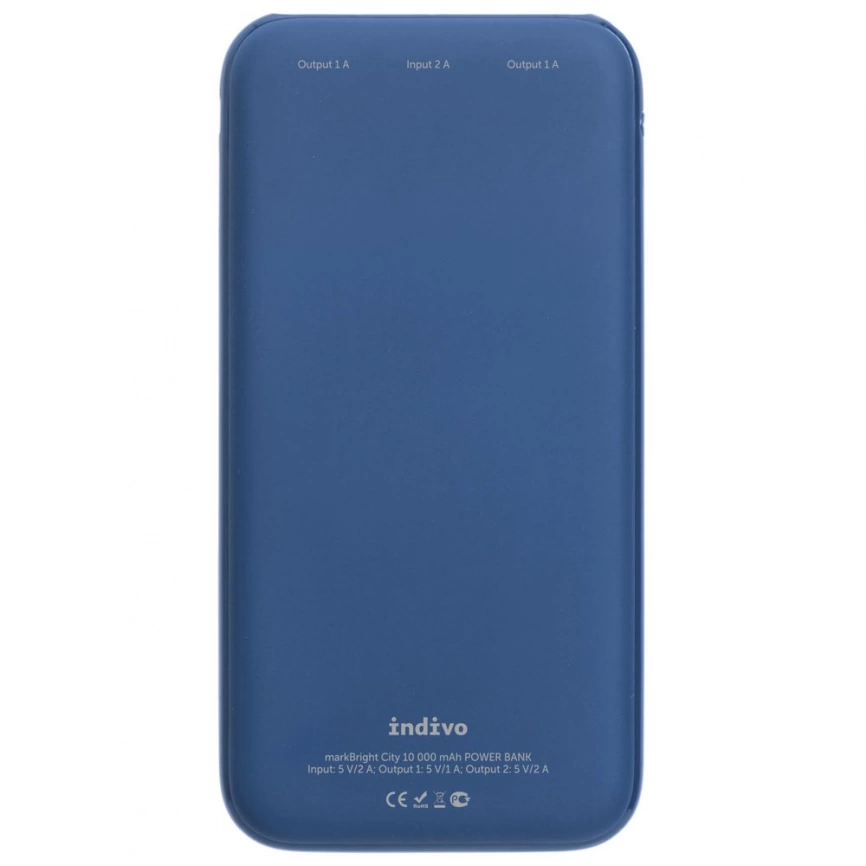 Аккумулятор с подсветкой markBright City, 10000 мАч, синий фото 3