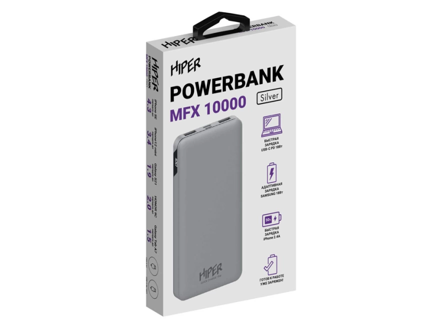 Портативный внешний аккумулятор MFX 10000 Silver фото 4