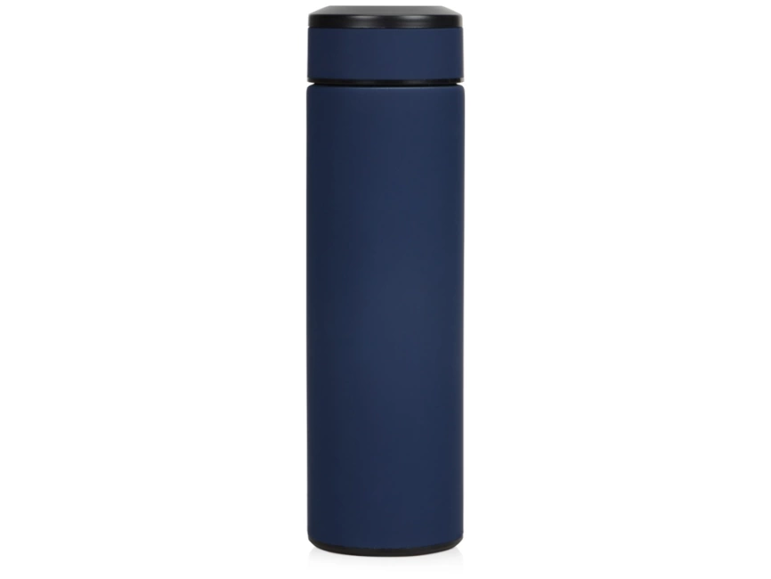Термос Confident с покрытием soft-touch 420мл, темно-синий фото 3