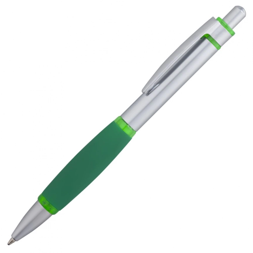 Ручка шариковая Boomer, с зелеными элементами фото 1