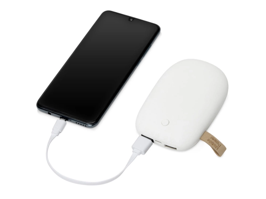 Универсальное зарядное устройство power bank в форме камня. 7800MAH. white фото 2
