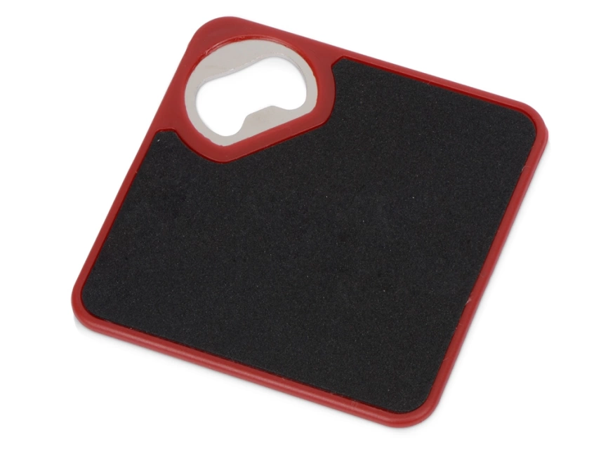 Подставка для кружки с открывалкой Liso, черный/красный фото 3