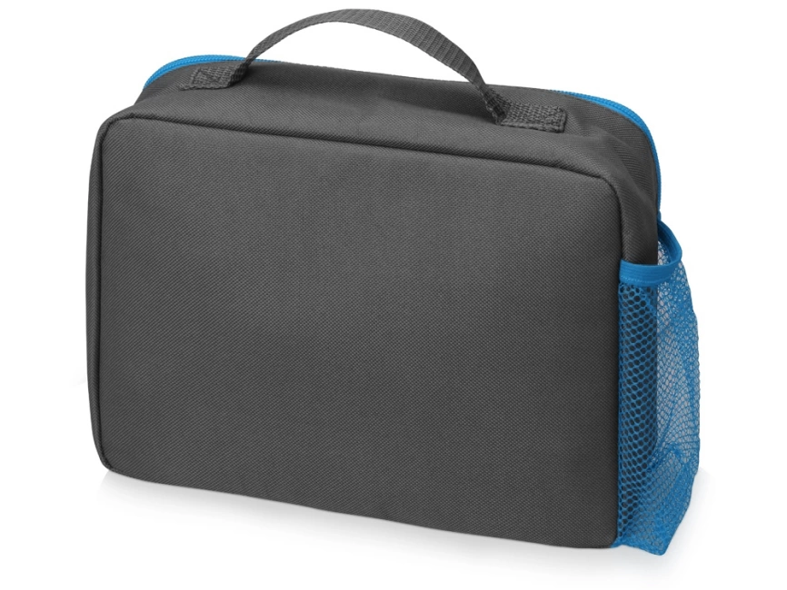 Изотермическая сумка-холодильник Breeze для ланч-бокса, серый/голубой фото 3