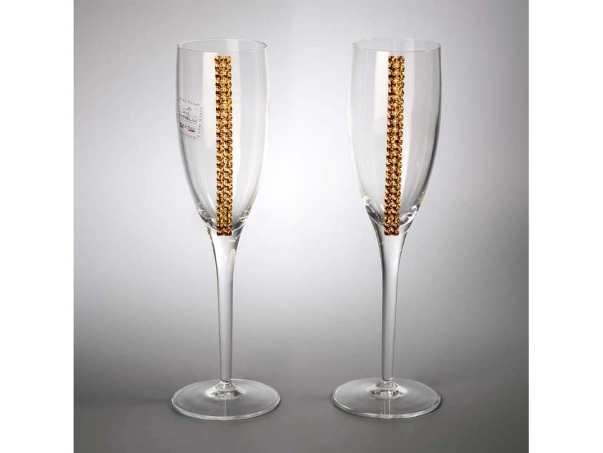Бокалы для шампанского с кристаллами Swarovski Chinelli фото 1