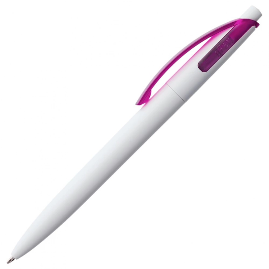 Ручка шариковая Bento, белая с розовым фото 2