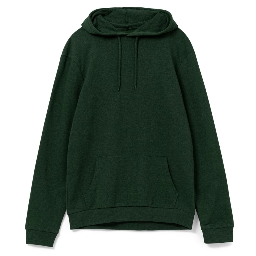 Толстовка с капюшоном унисекс Hoodie, темно-зеленая, размер XS фото 6