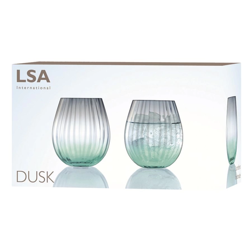 Набор из 2 стаканов Dusk, зеленый с серым фото 5