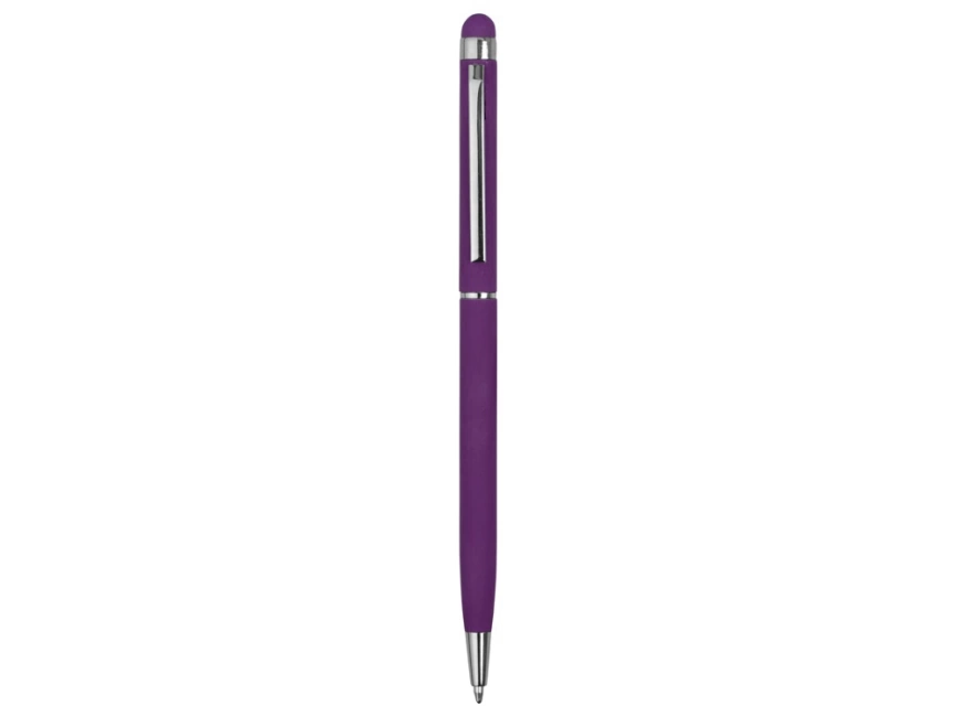 Ручка-стилус шариковая Jucy Soft с покрытием soft touch, фиолетовый фото 2