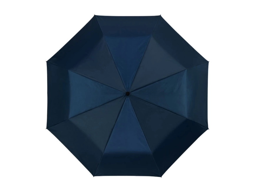 Зонт Alex трехсекционный автоматический 21,5, темно-синий/серебристый фото 2