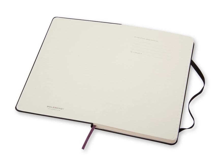 Записная книжка Moleskine Classic (в линейку) в твердой обложке, Large (13х21см), черный фото 2