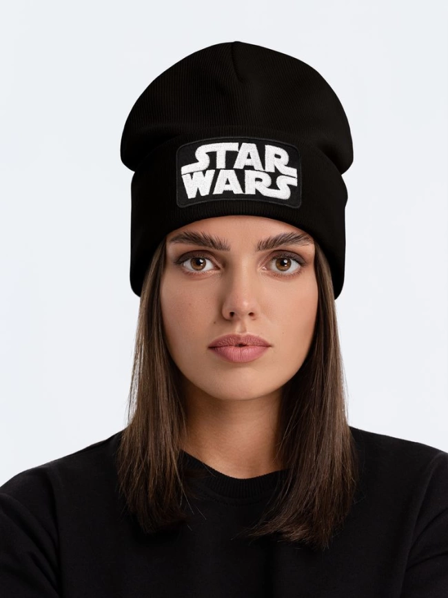 Шапка с люминесцентной вышивкой Star Wars, черная фото 6
