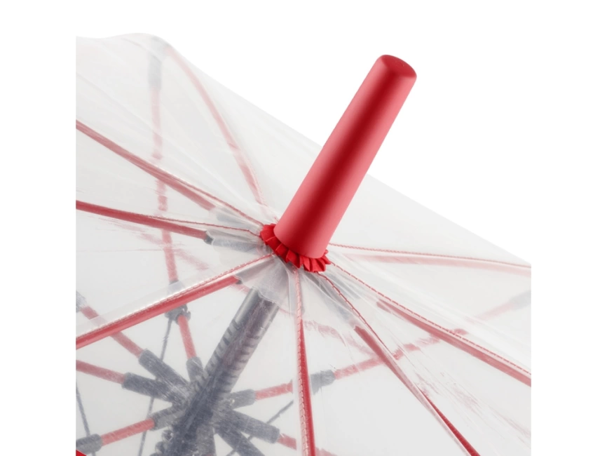 Зонт 7112 AC regular umbrella FARE® Pure  transparent-red фото 6