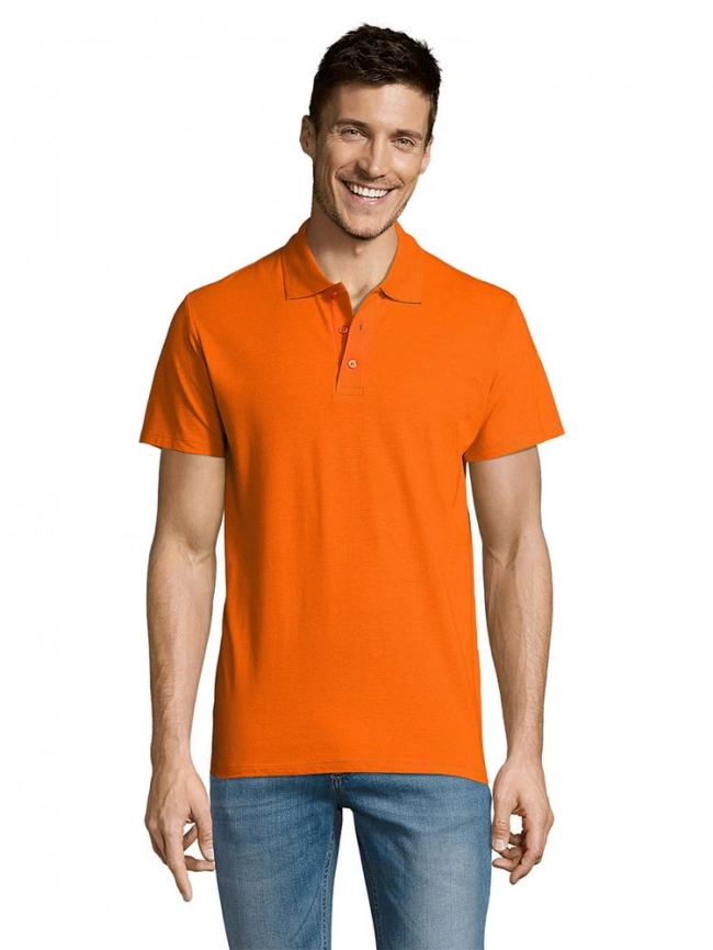 Рубашка поло мужская Summer 170 оранжевая, размер L фото 10