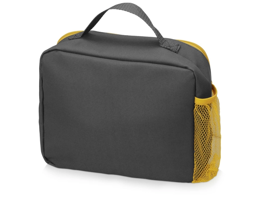Изотермическая сумка-холодильник Breeze для ланч-бокса, серый/желтый фото 3