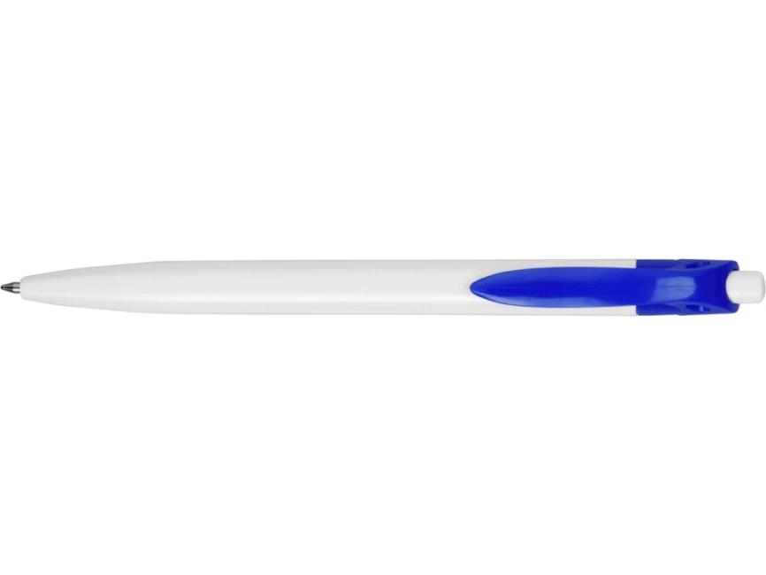 Ручка шариковая Какаду, белая с ярко-синим фото 5