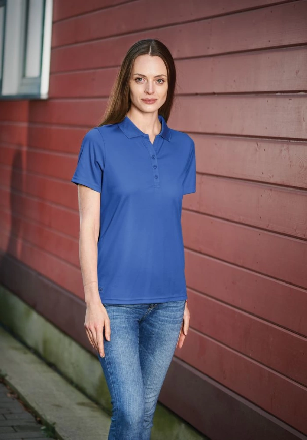 Рубашка поло женская Eclipse H2X-Dry темно-синяя, размер XS фото 4
