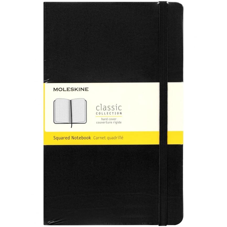 Записная книжка Moleskine Classic Large, в клетку, черная фото 10