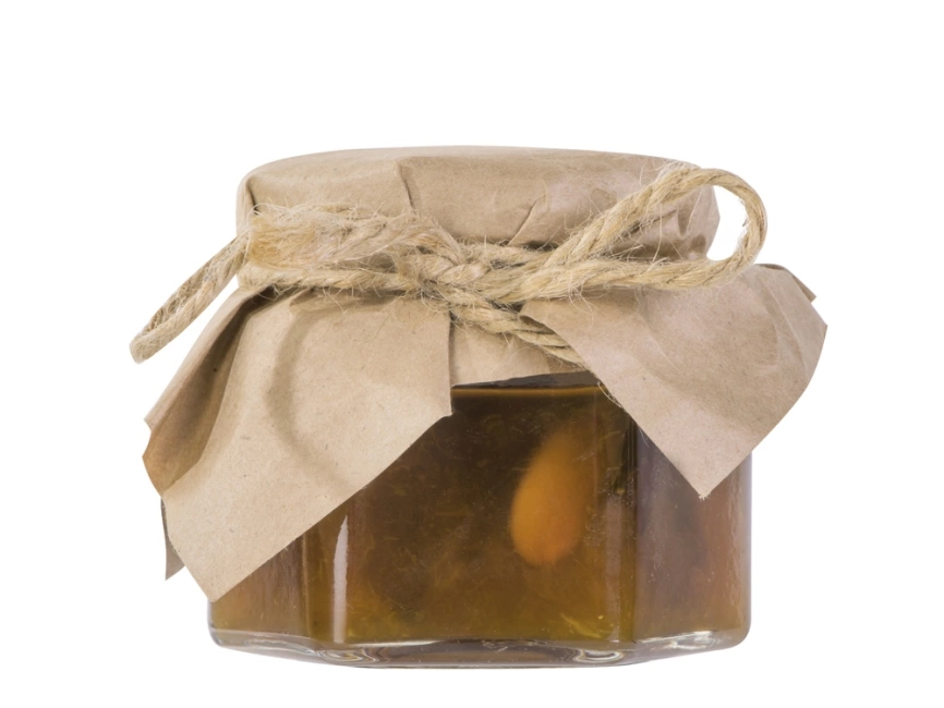 Абрикосовое варенье с миндалем в подарочной обертке, 106 гр. фото 2