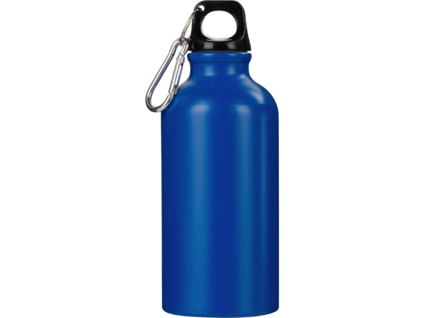 Матовая спортивная бутылка Hip S с карабином и объемом 400 мл, синий фото 3