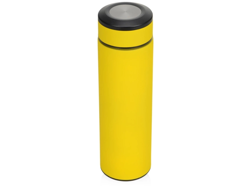 Термос Confident с покрытием soft-touch 420мл, желтый фото 1