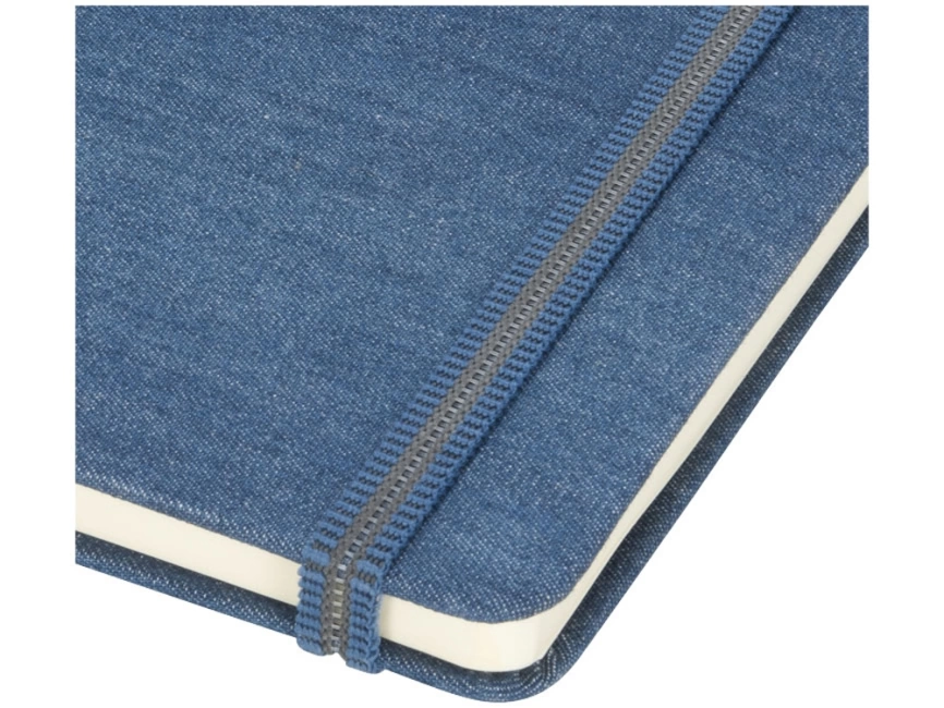 Блокнот Jeans формата A5 из ткани, светло-синий фото 4