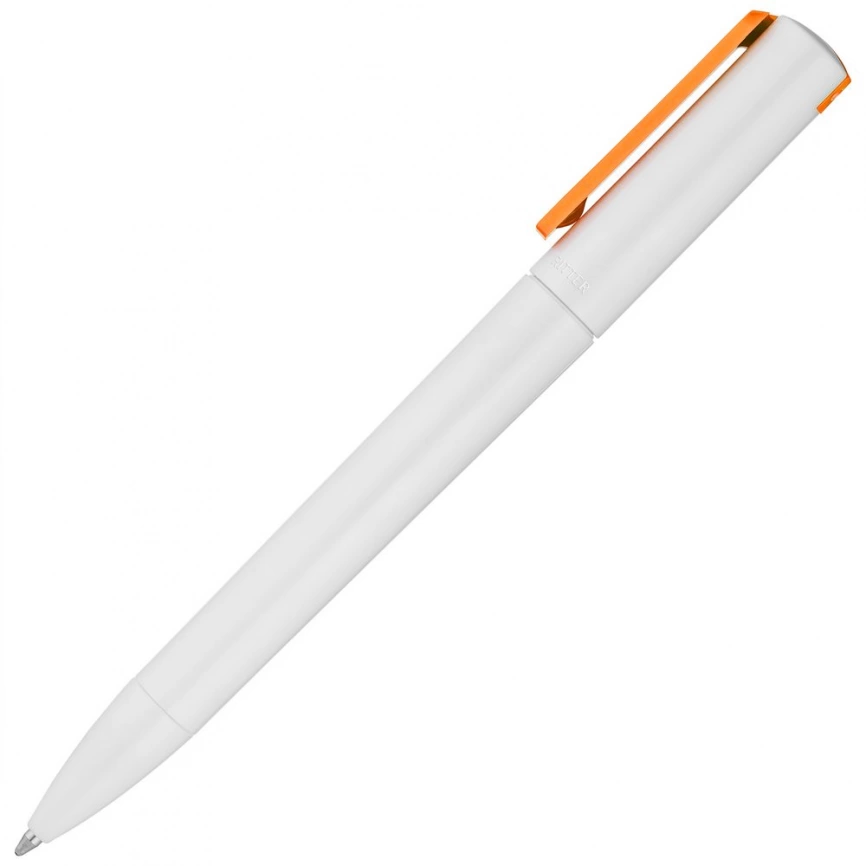 Ручка шариковая Split White Neon, белая с оранжевым фото 8