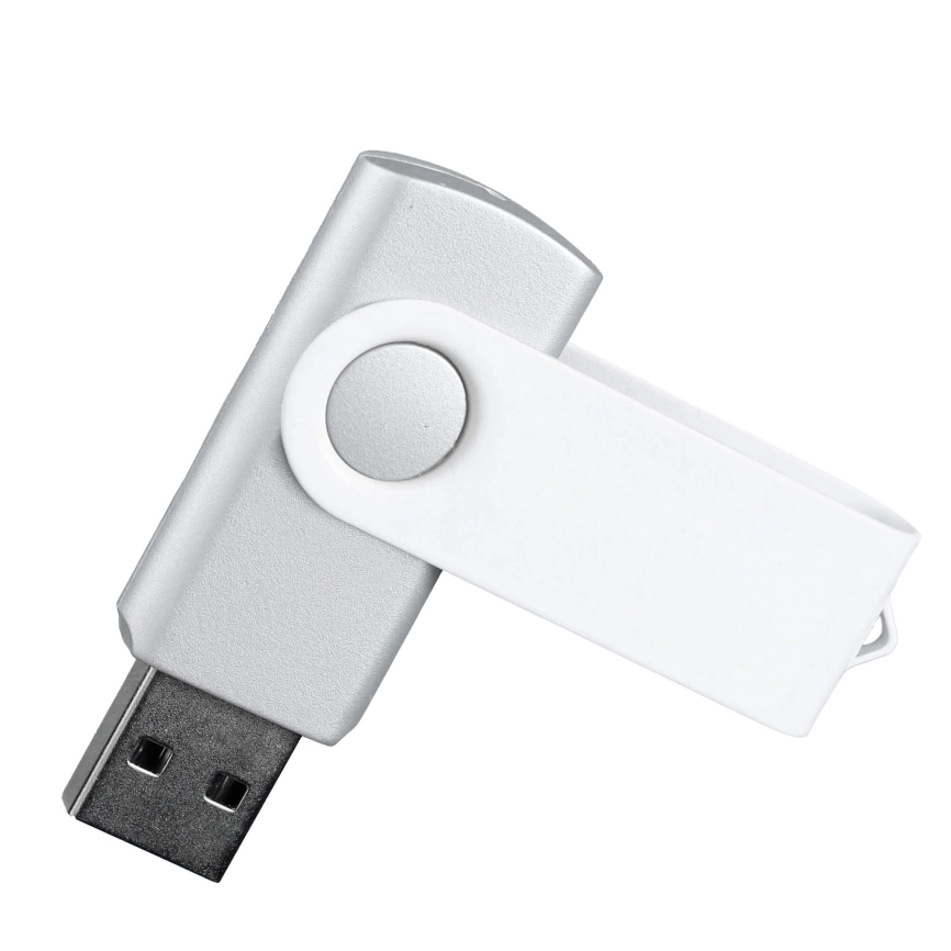 Флешка TWIST WHITE COLOR Серебристая с белым 4015.06.07.4ГБ фото 2