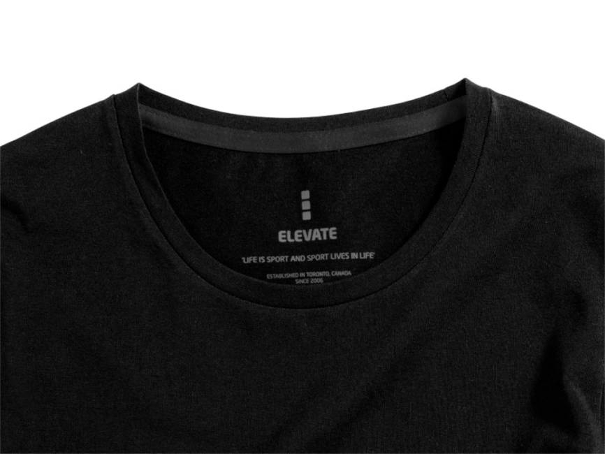 Ponoka мужская футболка из органического хлопка, длинный рукав, черный фото 3