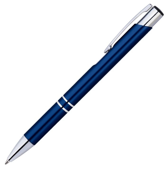 Ручка металлическая KOSKO, тёмно-синяя с серебристым фото 2