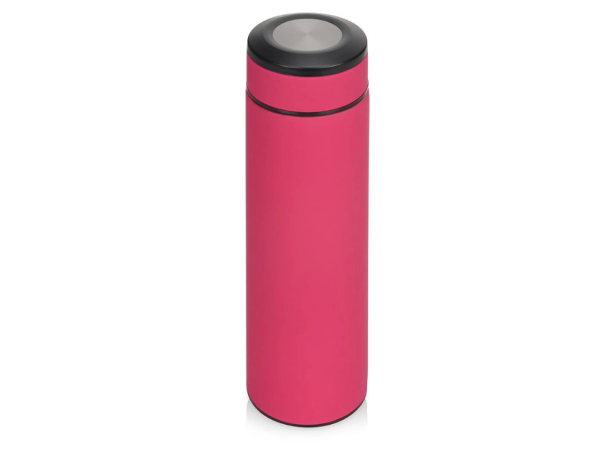 Термос Confident с покрытием soft-touch 420мл, розовый фото 1
