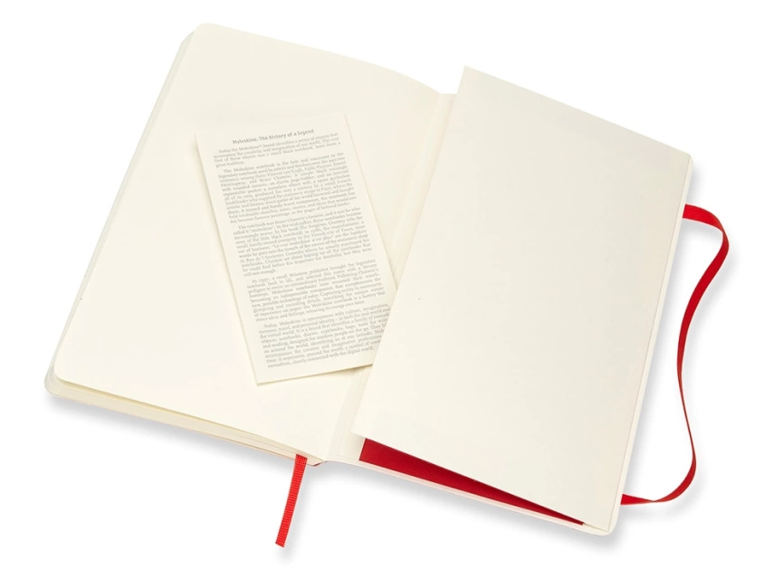 Записная книжка Moleskine Classic Soft (нелинованный), Large (13х21см), красный фото 2