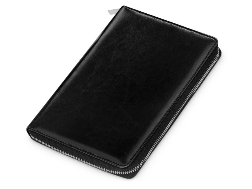 Бизнес-блокнот на молнии А5 Fabrizio с RFID защитой и ручкой, черный фото 7