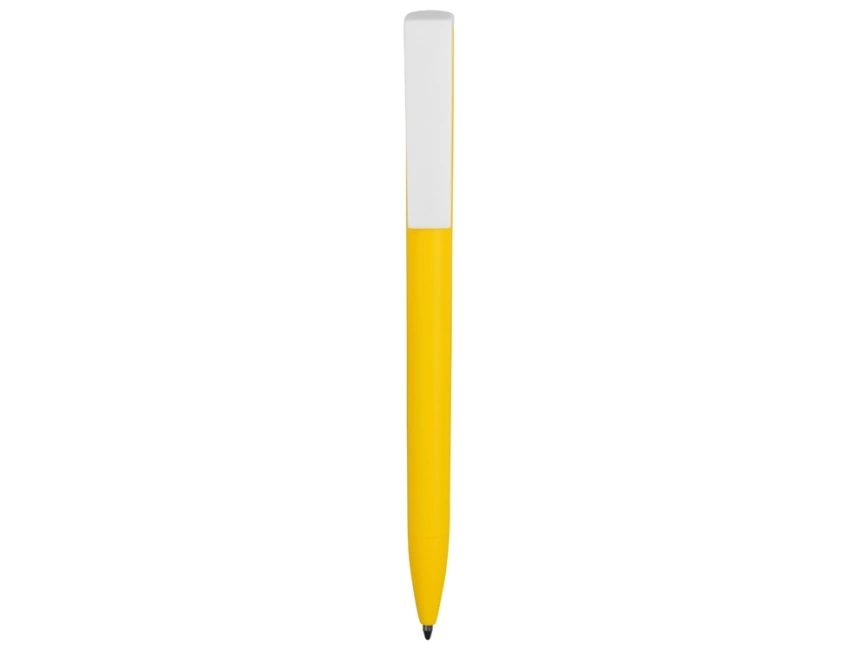 Ручка пластиковая шариковая Fillip, желтый/белый фото 3