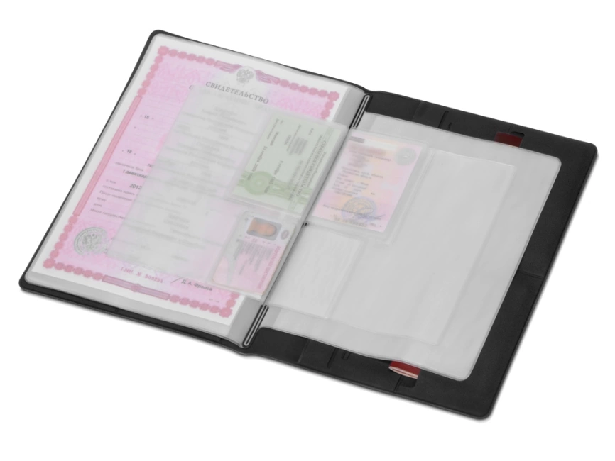 Органайзер Favor для семейных документов на 4 комплекта документов, формат А4, черный фото 3