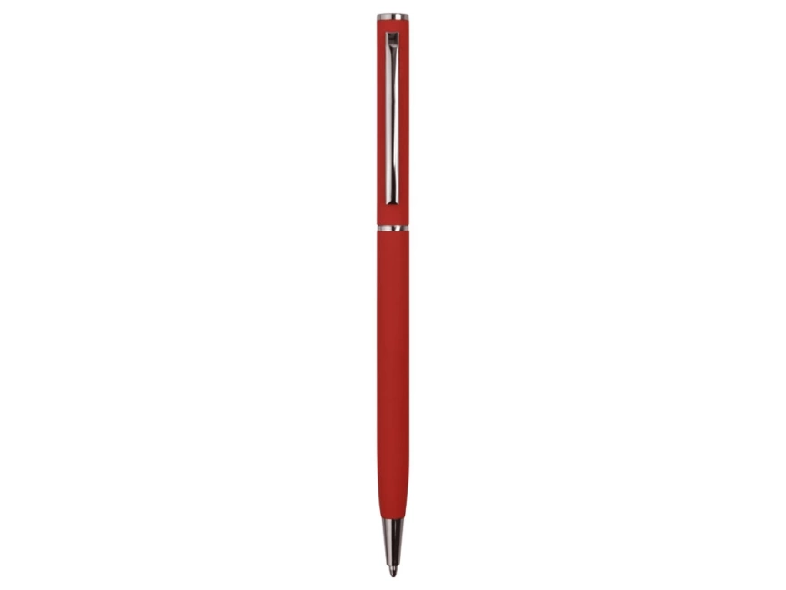 Ручка металлическая шариковая Атриум с покрытием софт-тач, красный фото 2