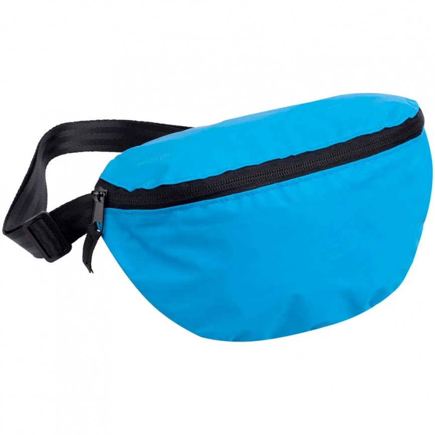 Поясная сумка Manifest Color из светоотражающей ткани, синяя фото 1