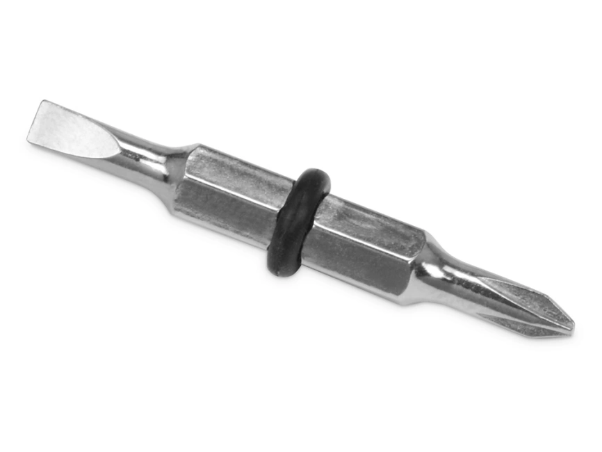 Ручка шариковая металлическая Tool, синий. Встроенный уровень, мини отвертка, стилус фото 4