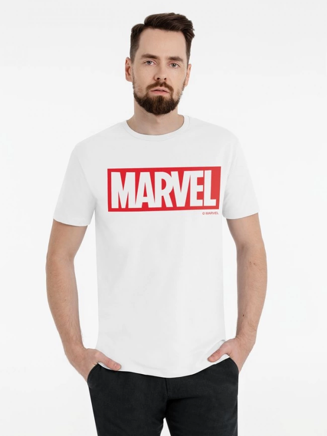 Футболка Marvel, белая, размер S фото 2