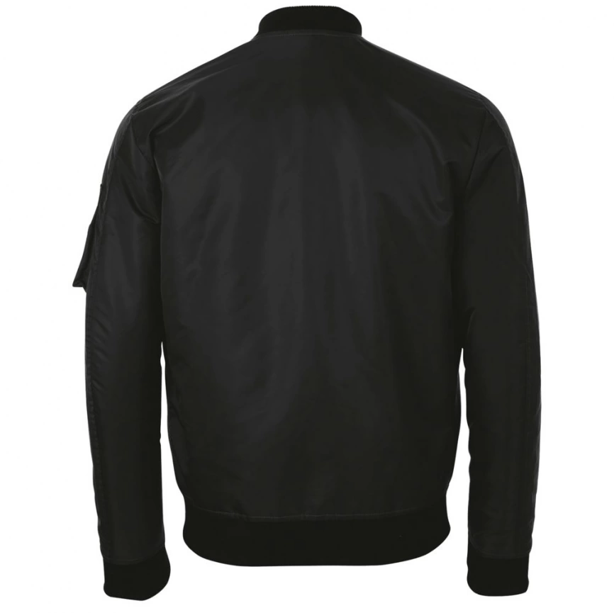Куртка бомбер унисекс Rebel черная, размер 3XL фото 2
