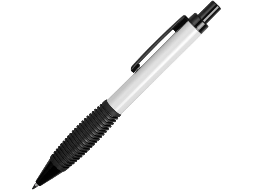 Ручка металлическая шариковая Bazooka, белый/черный фото 3