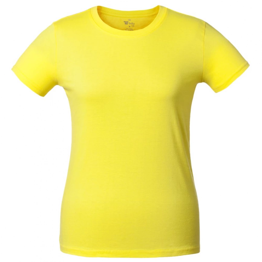 Футболка женская T-bolka Lady желтая, размер L фото 1