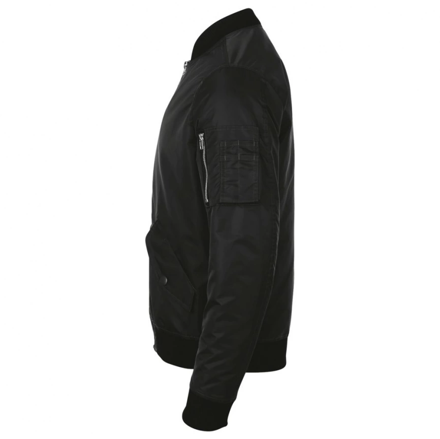 Куртка бомбер унисекс Rebel черная, размер 3XL фото 3