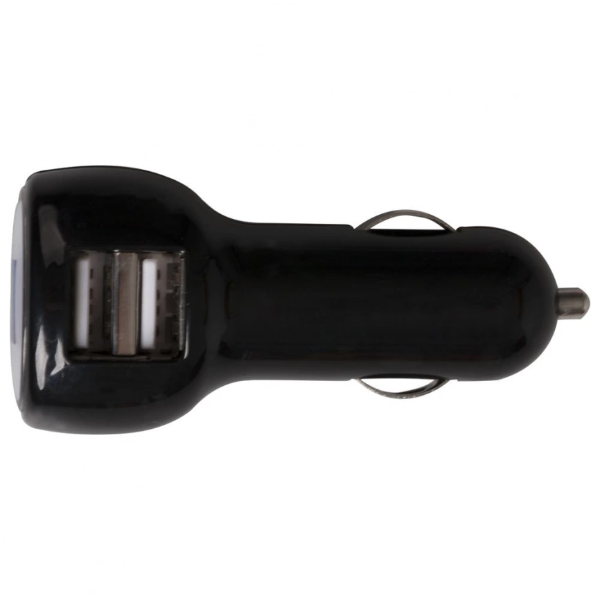 Автомобильное зарядное устройство с подсветкой Logocharger, черное фото 2