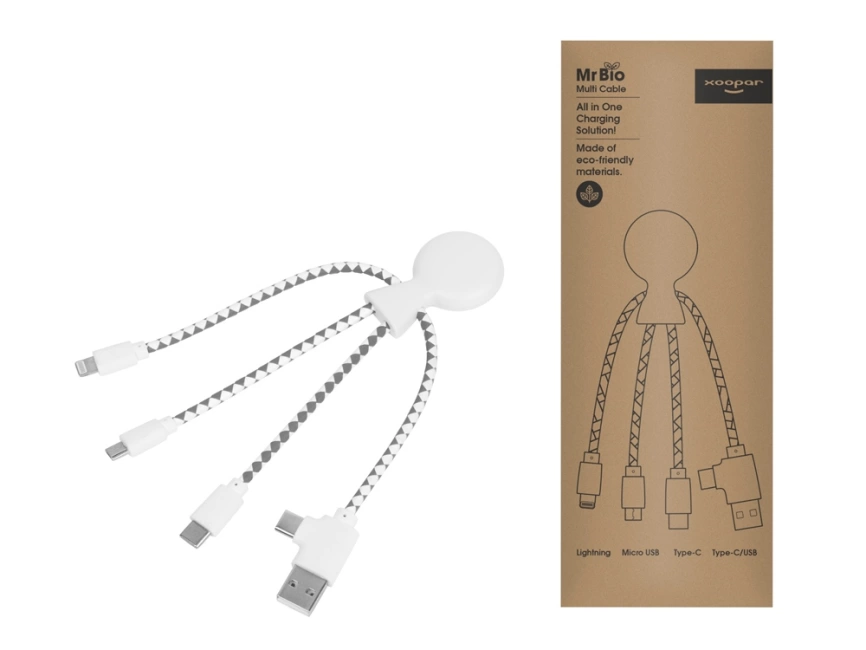 Зарядный кабель Mr. Bio в картонной упаковке фото 1