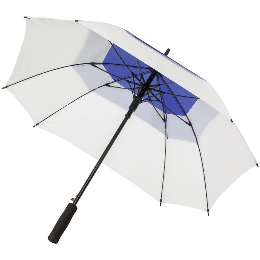 Квадратный зонт-трость Octagon, синий с белым фото 2
