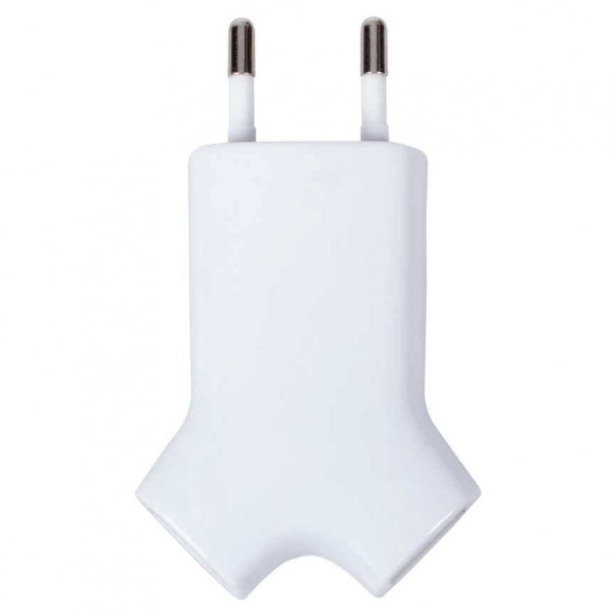 Сетевое зарядное устройство Uniscend Double USB, белое фото 3