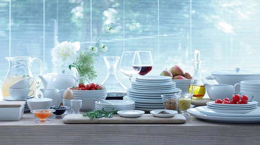 Набор больших чашек с блюдцем Dine, белый фото 3