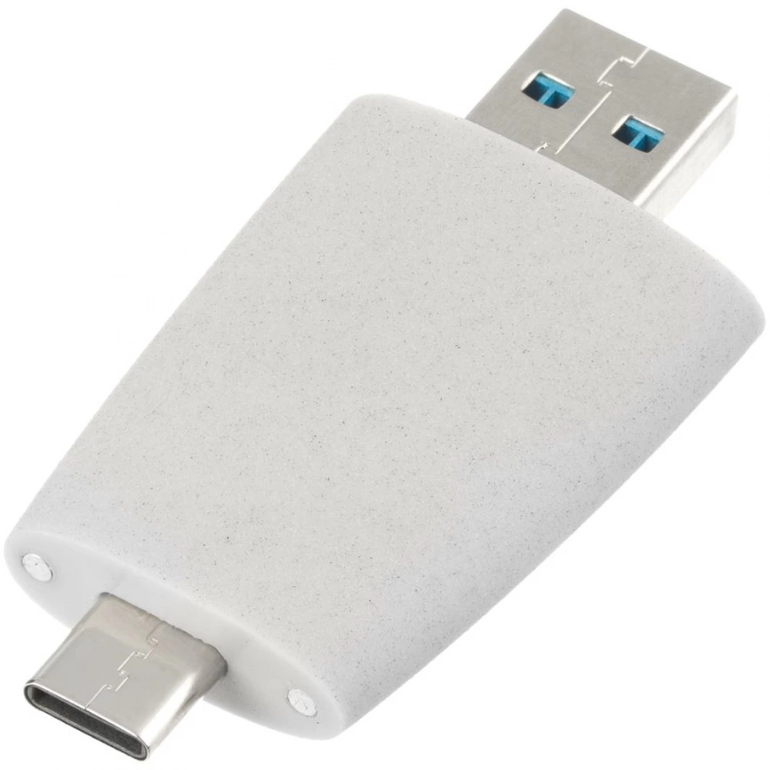 Флешка Pebble Type-C, USB 3.0, светло-серая, 16 Гб фото 4